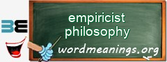 WordMeaning blackboard for empiricist philosophy